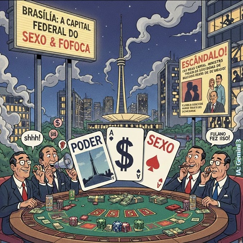 Sexo em Brasília, Gemini 3, ilustração feita em 2026