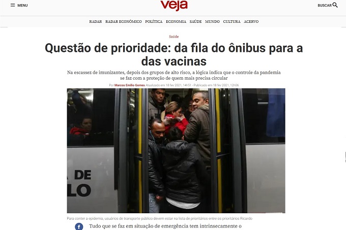 Ônibus lotado